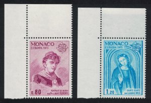 Monaco Paintings Europa CEPT 2v Corners 1975 MNH SG#1186-1187