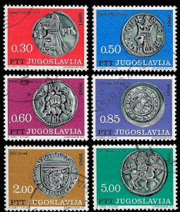 Yugoslavia 1966 Sc 848-53 U cto VF Ancient Coinage