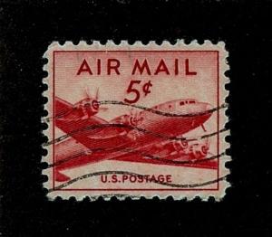 US Scott C33 5c Air Mail DC-4 SKYMASTER USED F/VF NH Perf 10.5x11 1947 USA