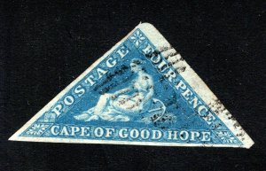 Cape of Good Hope Scott 13,  VF,  Used,  Wmk. 15,  CV $135.00   .... 1190010