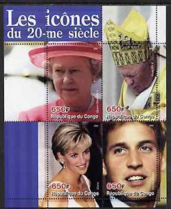 CONGO KINSHASA - 2004 - 20th Century Icons #1 - Perf 4v Sheet -MNH-Private Issue