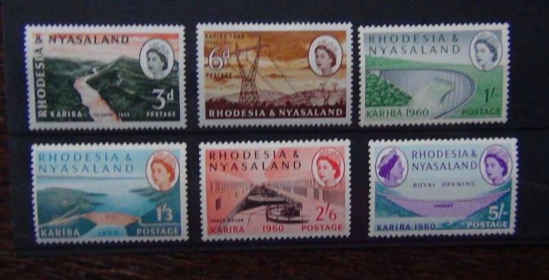 Rhodesia & Nyasaland 1960 Kariba Hydro Electric Dam set LMM