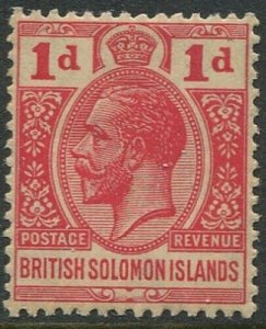 Solomon Islands 1914 SG24 1d carmine-red KGV MLH