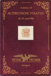 Feuser: Sale # 15  -  Auktion. 15 Altdeutsche Staaten, Pe...