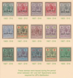 Br SOLOMON Is 1922 KG5  SPECIMEN set of 15