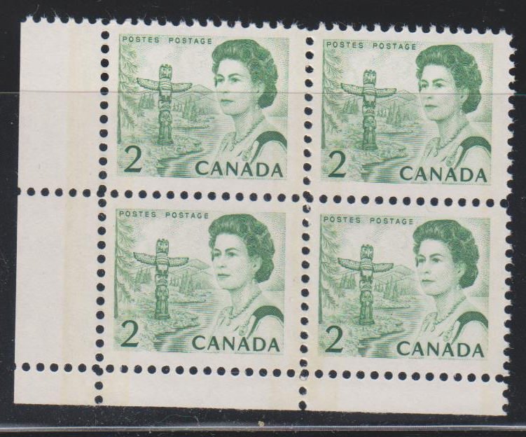 Canada, 2c Elizabeth II (SC# 455p) MNH TAGGED BLOCK