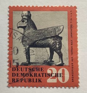 Germany DDR 1959 Scott 486 used - 20pf, Art, Bronze figure from Toprak-Kale