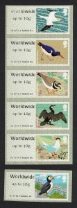 Great Britain Birds Post and Go Worldwide 10gr 6v 2011 MNH