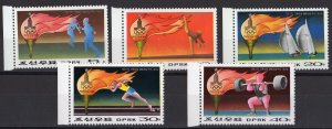 North Korea 1979 MNH Sheet Scott 1815-1819 Sport Olympic Games