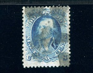 Scott 72 Used VF-XF US 1861 Civil War Washington Black Cancel SCV $625
