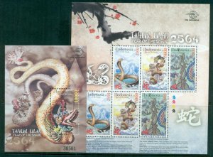 Indonesia 2013 New Year of the Snake 2xMS MUH lot82782