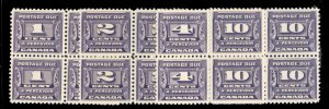 Canada #J11-14 Cat$600, 1933-34 Postage Dues, set in blocks of four, never hi...