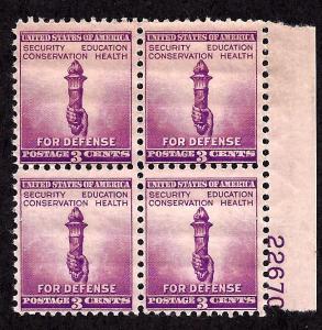 901 Mint,OG,NH... Block of 4 w/Plate#... SCV $1.00