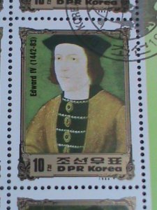 ​KOREA STAMP:1984 KINGS & QUEENS OF GRATE BRITAIN   CTO FULLI SHEET