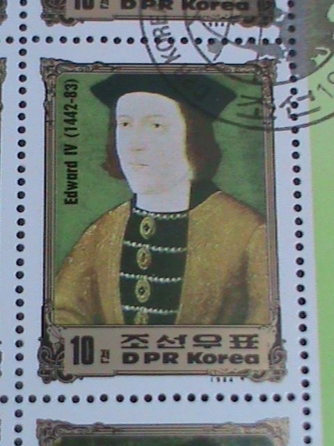 ​KOREA STAMP:1984 KINGS & QUEENS OF GRATE BRITAIN   CTO FULLI SHEET