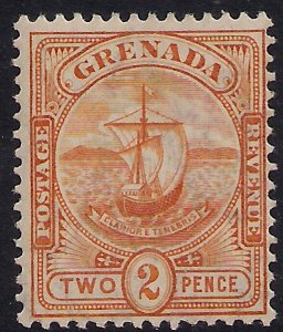 Grenada 1906 KEV11 2d Orange MM SG 79 ( L278 )