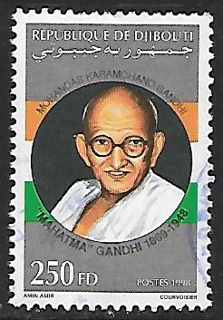 Djibouti # 778 - Mahatma Gandhi - used.....{BRN32}