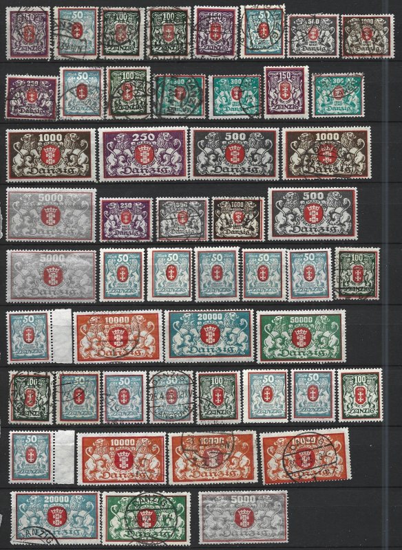 COLLECTION LOT 6548 DANZIG 50 STAMPS 1922+ CLEARANCE