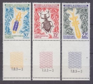 1972 French Antarctic Territory 78-80+Tab Insects 55,00 €