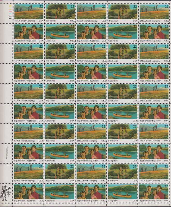 US #2160-63   Intl Youth Year  Full sheet of 50  MNH