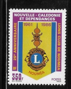 New Caledonia 1986 Noumea Lions Club Sc 550 MNH A2090