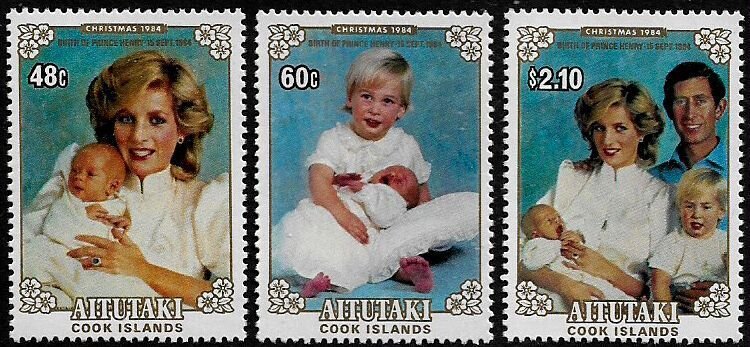 Aitutaki #364-6 Mint Never Hinged Set - Royal Family