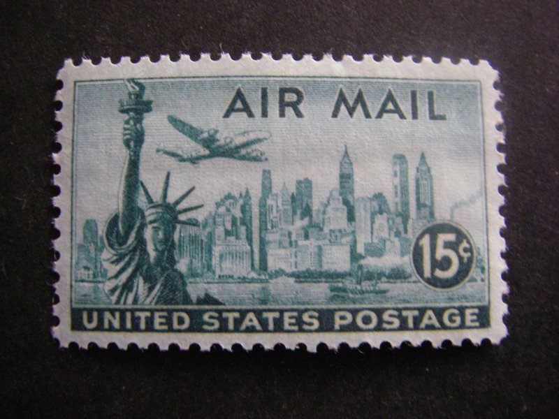 Scott C35, 15c New York Skyline, MNH Airmail single