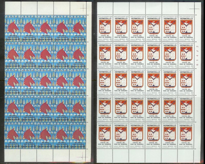 MEXICO (189) Partial Sheets 4350+ Stamps All Mint Never Hinged Huge selection!