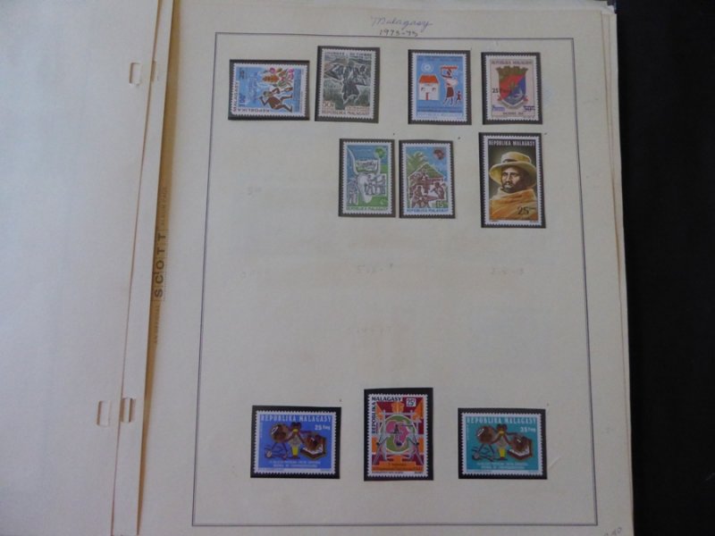 Malagasy Mostly MNH Stamp Collection on Scott Spec Album Pages