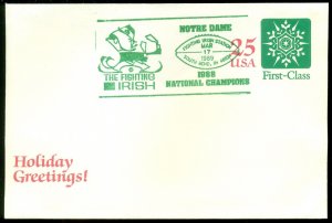 SCOTT # U613, NOTRE DAME FIGHTING IRISH 1988 NATIONAL CHAMPIONS, GREAT PRICE!