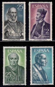 SPAIN Scott 1334-5, C177-178 MNH** 1966 set Edifil 1705-1708