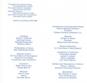 USPS 1st Day Ceremony Program #1890-93 Flag - Sheet Coil Booklet 1981 