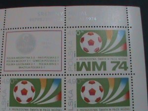 ​POLAND 1974- SC#2037a  WORLD CUP SOCCER CHAMPIONSHIP-MUNICH MNH S/S SHEET- VF