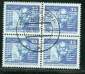 German Democratic Republic Scott # 2077, b/4, used