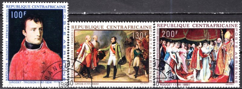 Central Africa; 1969: Sc. # C75-C77;  Used CTO Cpl Set