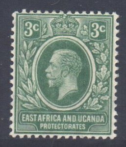 KUT British East Africa Scott 41 - SG45, 1912 Crown CA 3c MH*