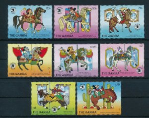 [22357] Gambia 1989 Disney Characters and carousel animals MNH