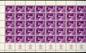 Israel Scott #31-32 1950 UPU Partial Complete Sheet of 40 out of 50 MNH!!