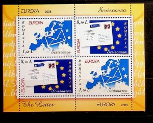 ROMANIA Sc 5042a NH SOUVENIR SHEET OF 2008 - EUROPA