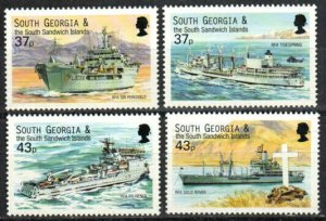 South Georgia Stamp 266-269  - Royal fleet Naval vessels