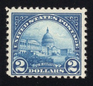 USA 1923 $2 Capital, perf 11 - OG MNH - SC# 572  Cats $120.00 (ref# 239257)