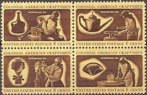 1972 United States Colonist Amerian Craftsmen  SC# 1456-1458  Mint