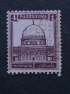 ​PALESTINE-1927 SC#66 MOSQUE OF OMAR-USED FANCY CANCL-96 YEARS OLD VERY FINE