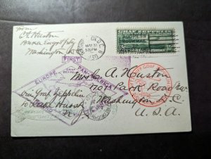 1930 USA LZ 127 Graf Zeppelin First Flight Cover FFC Washington DC Round Trip