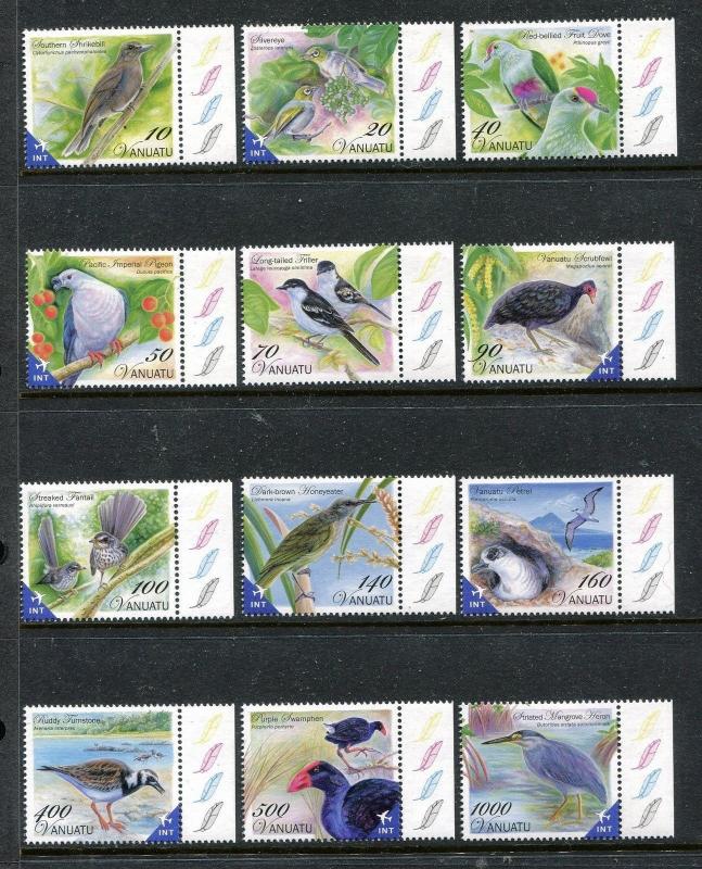 Vanuatu 1025-1036,MNH, 2012 Birds: Southern Shrikebill,Silvereye, Swamp x19900