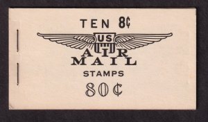 1963 Airmail 8c BKC16 (2 panes Sc C64c panes) tagged slogan 3 CV $65