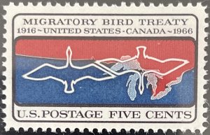 Scott #1306 1966 5¢ Migratory Bird Treaty MNH OG VF