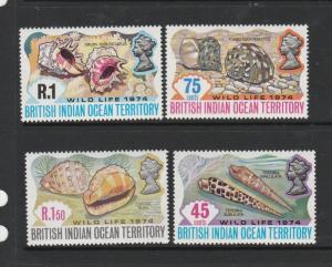 BIOT 1974 Wildlife, 2nd Series UM/MNH SG 58/61