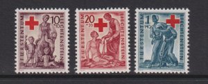 Liechtenstein  #B15-B17  MNH  1945  Red Cross