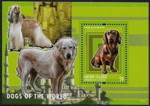 St Vincent, Union Is MNH S/Sheet - Dogs of the World